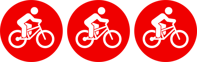 Symbol 3 Fahrräder
